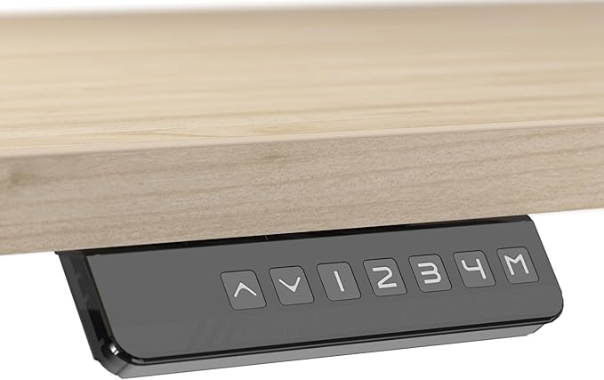Bush Business Furniture Move 60 Series 72W x 30D Electric in Natural Elm with Black Base, Ergonomic Sit-Stand Computer Table for Home and Professional Office
