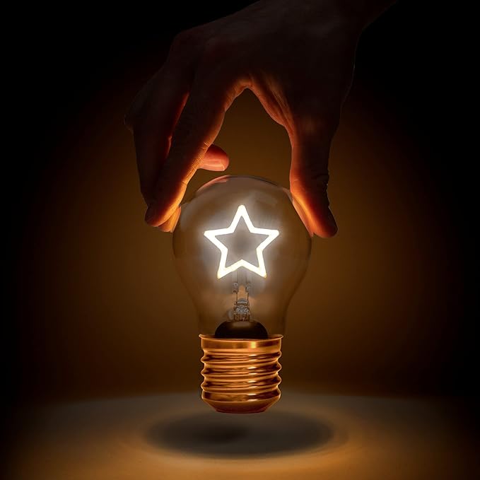Suck UK, Rechargeable Table Lamp, Star Shaped Battery Operated Table Lamps, USB Light & Star Light Desk Decor, Battery Light Bulb, Cordless Lamps & Edison Bulb LED Lamp, Night Lights For Bedroom