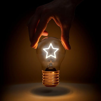 Suck UK, Rechargeable Table Lamp, Star Shaped Battery Operated Table Lamps, USB Light & Star Light Desk Decor, Battery Light Bulb, Cordless Lamps & Edison Bulb LED Lamp, Night Lights For Bedroom