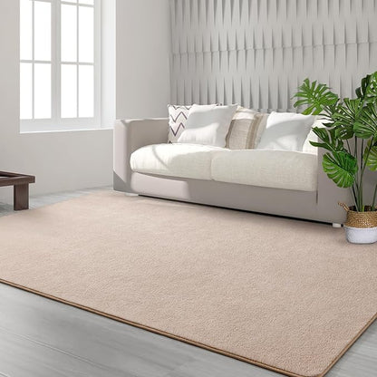 Area Rugs for Bedroom Living Room, 4x6 Ivory Super Soft Comfy Thickened Memory-Foam Indoor Carpets, Modern Aesthetic Minimalist Carpet for Boys Girls Adults Apartment Nursery Home Décor