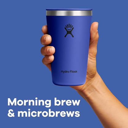 Hydro Flask All Around Tumbler Press-In Lid, Insulated Travel Mug, Stainless Steel Coffee Cup 16 Oz Cloud Pink