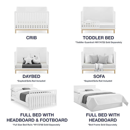 babyGap by Delta Children Oxford 6-in-1 Convertible Crib TrueSleep 2-Stage Deluxe Crib and Toddler Mattress (Bundle)