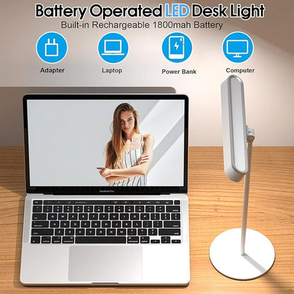 Desk Lamp, Full Dimmable LED, Magnetic, Rechargeable, Eye Caring, 180° Adjustable, USB Charging, LAMP for Home Office, Study Dorm School Students College Gift