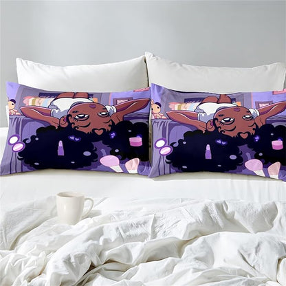 African American Black Girl Twin Bedding Set, Twin Bed Comforter Sets for Girls Black Girl Magic Comforter Set Purple Twin Size Cute 2 Piece Quilt Set, 1 Comforter + 1 Pillowcase