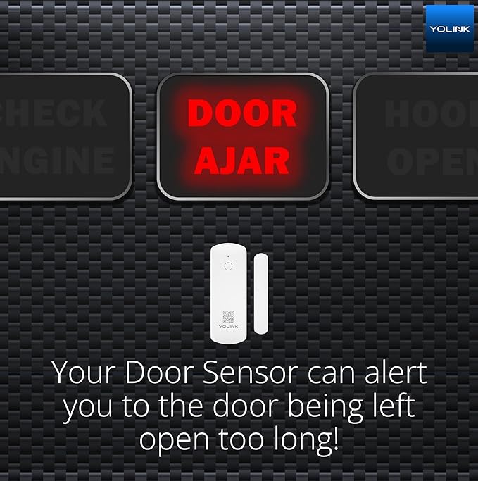 YoLink LoRa Smart Door Sensor Starter Kit: SpeakerHub Audio Hub & (3) Door Sensors - Up to 1/4 Mile Open-Air Range, Door Left-Open Reminders, up to 5 Year Battery Life, Alexa, IFTTT, Home Assistant
