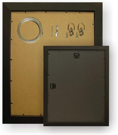 Craig Frames 8x12 Walnut Brown Picture Frame for Posters and Gallery Wall | Displays photos and prints behind clear glass, ready to hang, made in the USA