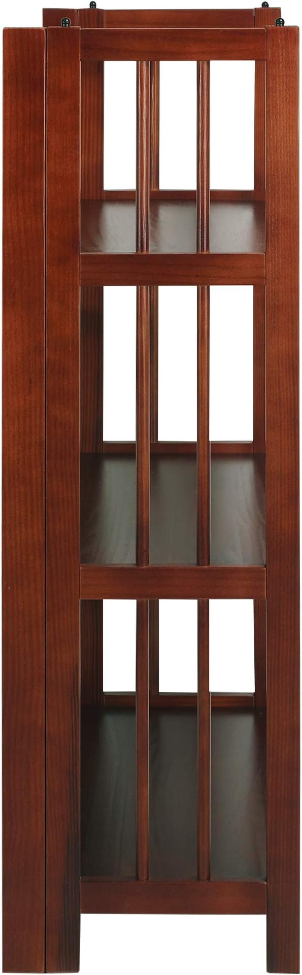 Casual Home 3-Shelf Folding Bookcase (14" Wide)-Walnut