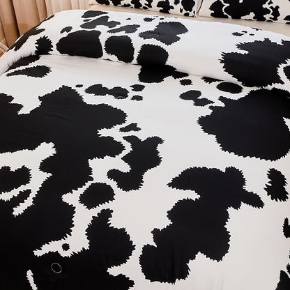 Cow Print Comforter Full,Western Comforter Set Full,Boys Full Comforter Set,Black and White Color Comforter,Cow Bedding Set,Cow Room Decor