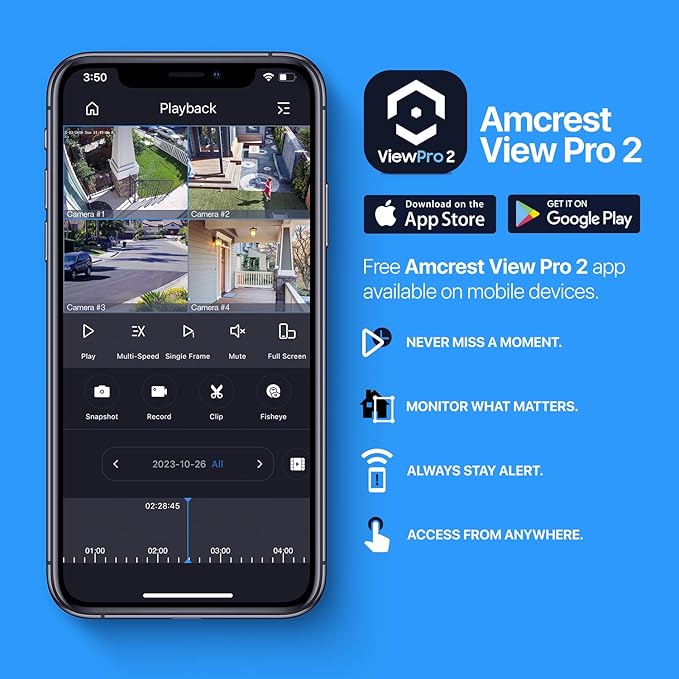 Amcrest 4K (8MP) IP POE Camera, UltraHD Outdoor Bullet, 3840x2160, 98ft NightVision, 125° FOV, IP67, MicroSD (256GB), Human & Vehicle Detection, Tripwire & Intrusion, (IP8M-2496EW-AI-V3)
