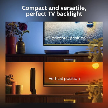 Philips Hue Smart Play Light Bar Extension, White - White & Color Ambiance LED Color-Changing - 1 Pack - Requires Bridge and Hue Play Light Bar Base Kit - Control with App or Voice Assistant