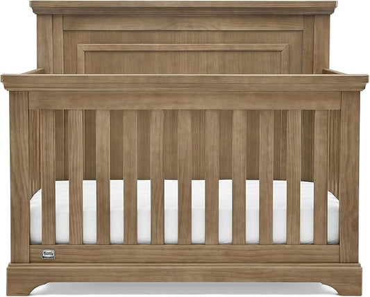 Delta Children Simmons Kids Paloma 4-in-1 Convertible Crib, Greenguard Gold Certified, Aged Oak