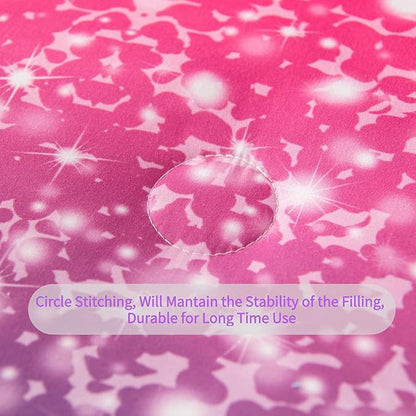 RYNGHIPY 6Pcs Queen Gradient Pink Purple Glitter Comforter Sets for Teens Girls Kids, Colorful Rainbow Glitter Themed Bedding Set