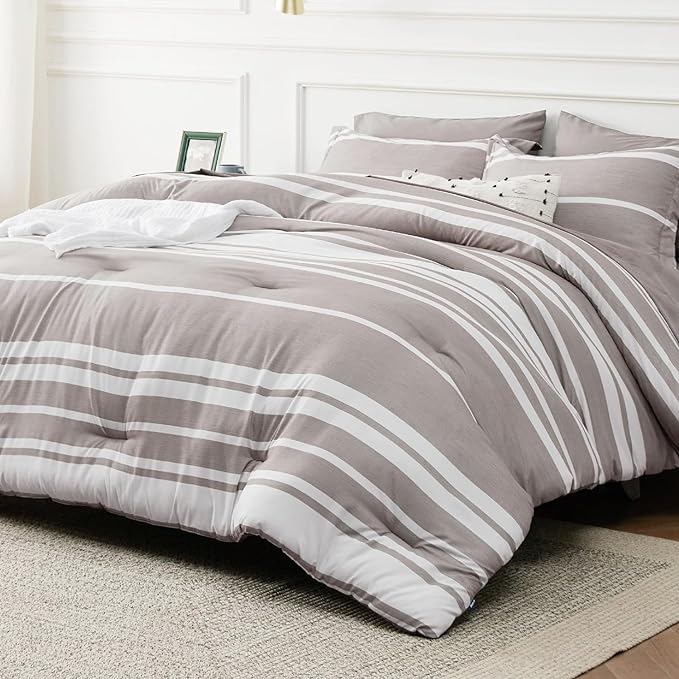 Bedsure Extra Long Twin XL Comforter Set, Twin XL Bedding Set, All Season Dorm Room Essentials with 1 Pillow Sham, Flat Sheet, Fitted Sheet and 1 Pillowcase