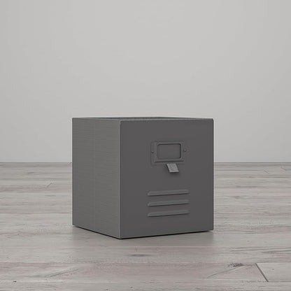 Little Seeds Nova Metal Locker 3 Pack-Graphite Grey Storage Bins