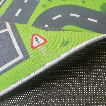 Car Rug Play Mat, Road Rug Carpet for Kids, City Life Educational Road Traffic Carpet for Ages 3-12 Years Old(120×180cm/47×71inch)
