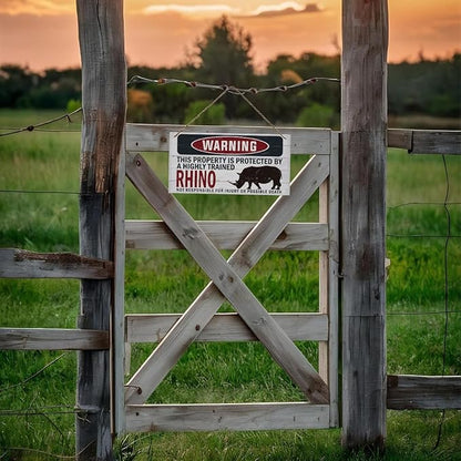 Warning Sign, Bhino Warning Wood Plaque Sign, Funny Door Signs, Decorative Wood Hanging Suspension Plaque, Farmhouse Wooden Wall Decor, Outdoor Hanging Wooden Signs