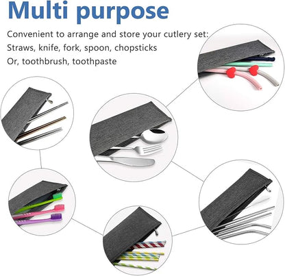 Chopsticks Carrying Case Reusable Chopsticks Pouch Travel Utensil Bag Chopsticks Sleeve Chopstick Holder Portable Flatware Case for Metal Chopsticks Light Sabers Chopsticks Disposable Chopsticks