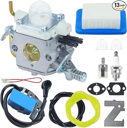 C1M-K77 Carburetor with 15660108361 Ignition Module Replaces C1M-K76, C1M-K49A, C1M-K49, C1U-K16A for Echo PB403H, PB403T, PB413H, PB413T, PB610, PB620, PB620, PB620H, PB620ST Backpack Blower