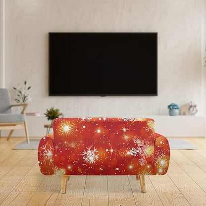 FKELYI Christmas Decor Sofa Couch Cover for Indoor Non-Slip Furniture Protector Easy Going Stretch Sofa Slipcover Washable Sofa Slipcovers L