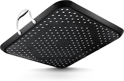 HexClad 16" Hybrid Nonstick BBQ Grill Topper, Dishwasher-Friendly, BBQ and Oven-Safe Up to 900°F