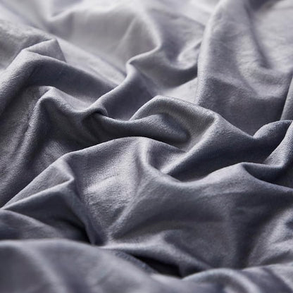 Gray White Gradient Comforter Set King Gray Velvet Bedding Comforter Modern Plain White and Deep Gray Gradient Soft Quilt Farmhouse Flannel Comforter Warm King Bed Comforter