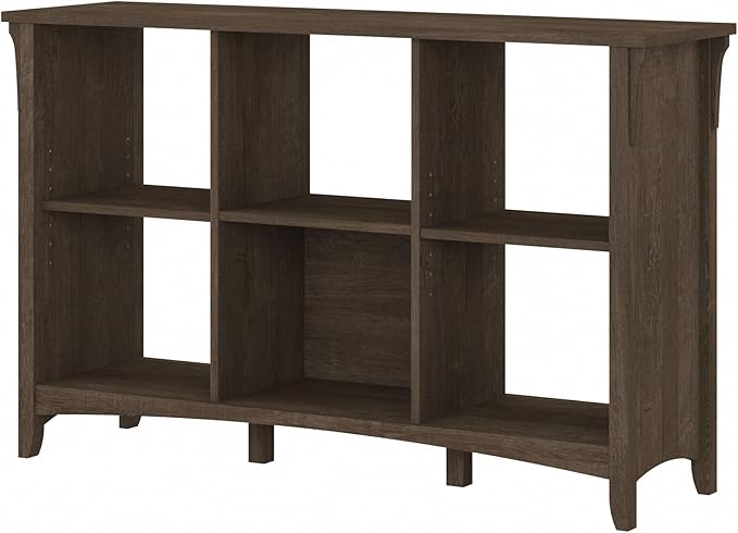 Bush Furniture BSH24462958 Salinas 6-Shelf 30-Inch H Cube Bookcase, Ash Brown