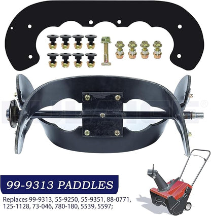 99-9313 Snow Blower Paddles with 133-5585 Scraper Replaces 99 9313, 88-0771, 125-1128, 55-9251, 55-9250 for Toro Power Clear 210R, 221, 421, 621R, 621Z, 621E, 721, 721E, 721R Snowthrowers