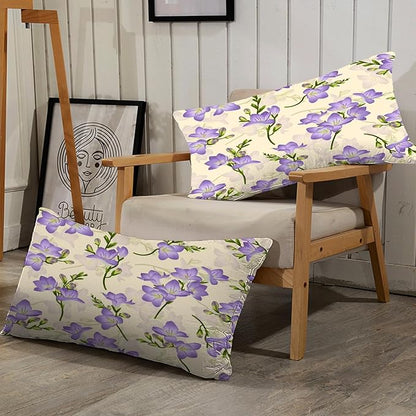 kxry Purple Flower Comforter Sets Bedding Sets Full Size Comforter Set for Girls Women Kids 1 Comforter + 2 Pillow Case