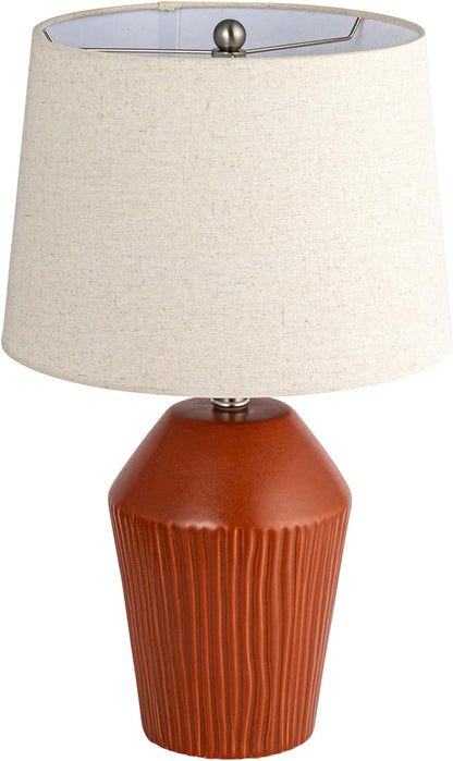 Creative Co-op 13" Round Stoneware Desk Lamp