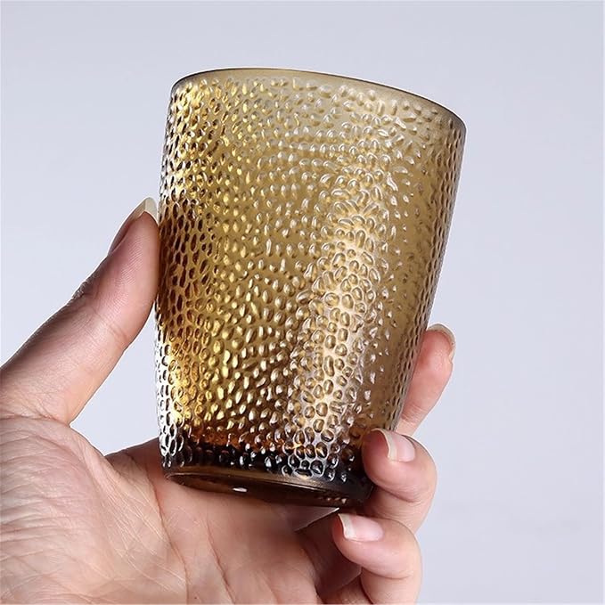 drinking glassware Stackable Heat-resistant Water Cup for Juice Beer(Blue,Medium)