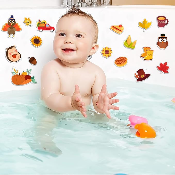Window Clings Stickers for Kids Window Gel Clings Decals Thick Gel Clings Toddlers and Adults Classroom Home Nursery Airplane Birthday Party Supplies (Fall)