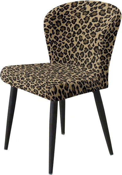 Leopard Print Bar Stools Covers, Set of 2 Height Counter Bar Stools Anti-Slip Seat Covers for Swivel Barstools Cover Adjustable Stool Chair Home Kitchen Furniture Protector