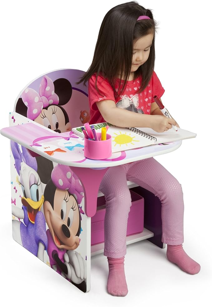 Delta Children Chair Desk With Storage Bin, Disney Minnie Mouse