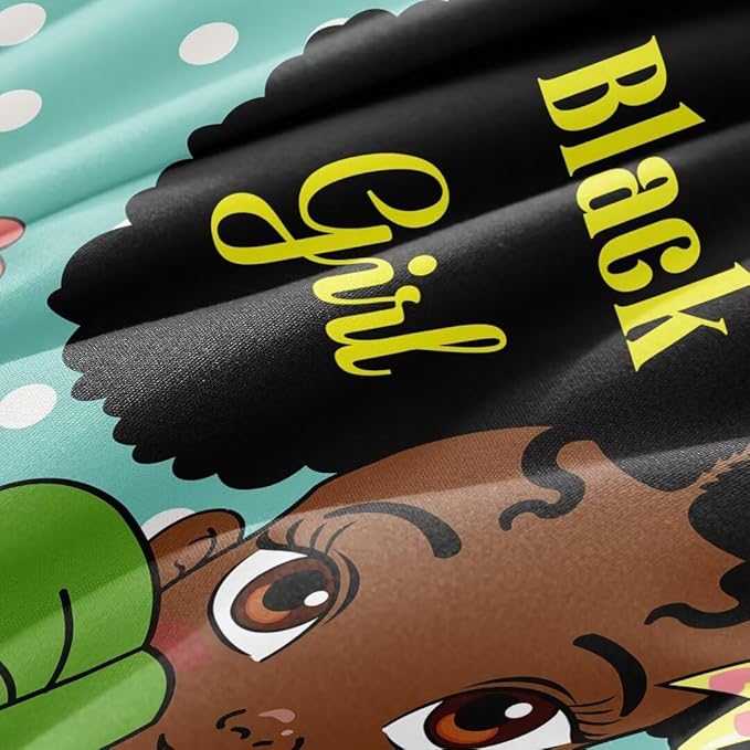 Black Girl Comforter Set Twin for Kids Teens Youth,Black Girl Magic Bedding Set,African American Girl Inspirational Quotes Comforter Set,Black Princess Bed Bedroom Set