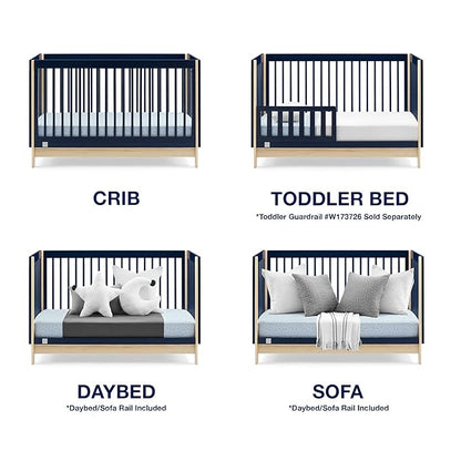 GAP babyGap Tate 4-in-1 Convertible Crib - Greenguard Gold Certified, Navy/Natural