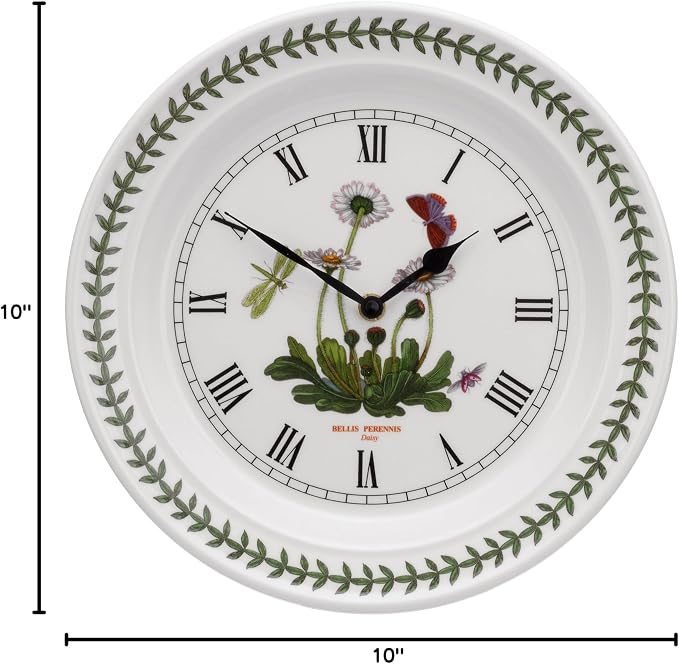 Portmeirion Botanic Garden BGHG61000 10-Inch Daisy Wall Clock, Multi-Colour