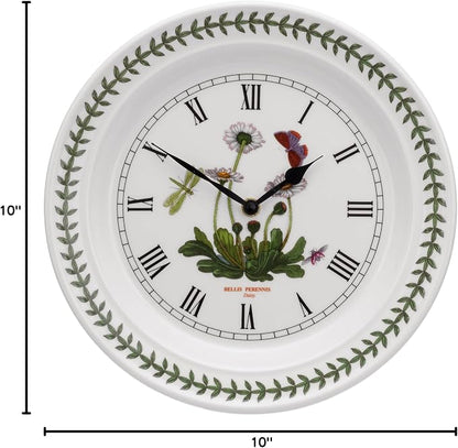 Portmeirion Botanic Garden BGHG61000 10-Inch Daisy Wall Clock, Multi-Colour