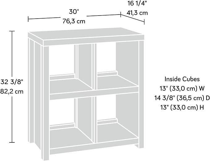 Sauder HomePlus 4-Cube Bookcase, Dakota Oak finish