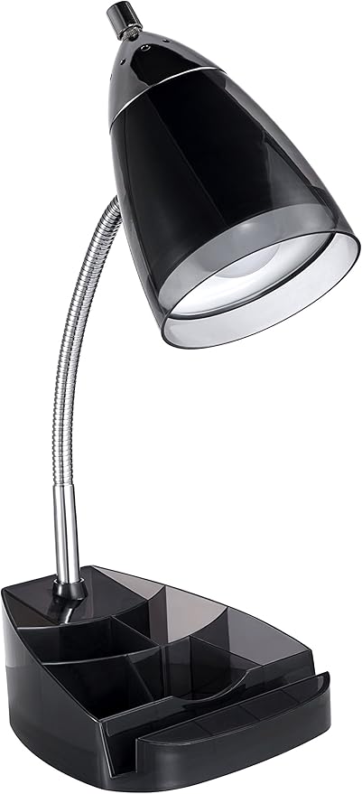 Charging Outlets Desk Task Lamp, Transparent Black (VS2148104B)