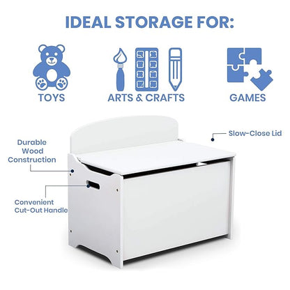 Delta Children MySize Deluxe Toy Box, Bianca White