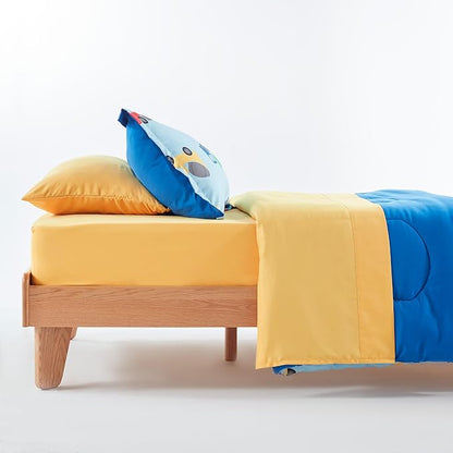 SLEEP ZONE Kids Twin Bedding Comforter Set - Super Cute & Soft Kids Bedding 5 Pieces Set with Comforter, Sheet, Pillowcase & Sham (Construction Truck)