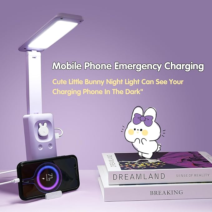 VAVOFO Battery Operated Lamp Rechargeable Lamp Foldable & Portable Light,15 light dimming modes Cordless Lamp,cute desk lamp,6000mAh Battery Lights,LED Battery Lights,Modern office desk lamp