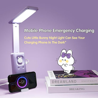 VAVOFO Battery Operated Lamp Rechargeable Lamp Foldable & Portable Light,15 light dimming modes Cordless Lamp,cute desk lamp,6000mAh Battery Lights,LED Battery Lights,Modern office desk lamp