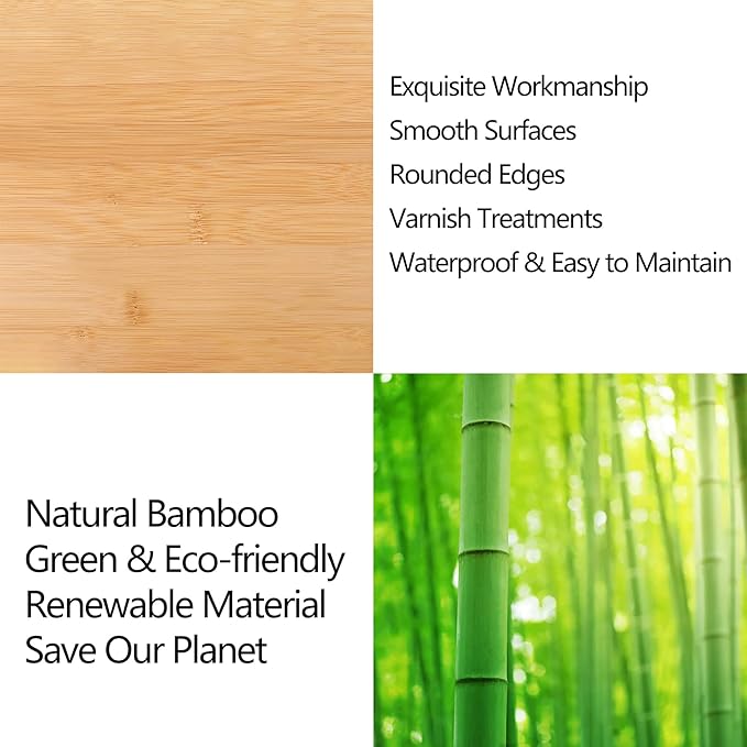 Bamboo Bookshelf, 4 Tier Ladder Shelf, Freestanding Storage Shelf Rack for Bathroom, Kitchen, Living Room