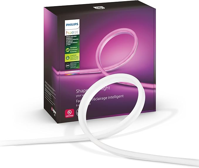 Philips Hue Outdoor 7-Foot Smart LED Light Strip - White and Color Ambiance - 1 Pack - Requires Hue Bridge - Weatherproof - Control with Hue App - Works with Alexa, Google Assistant and Apple HomeKit