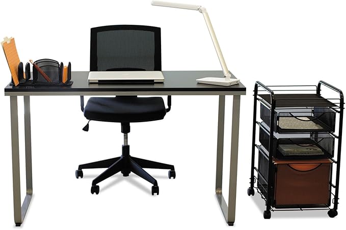 Safco Products 1001WH Vamp LED Modern ABS Desk Lamp with USB Port and Dimmer Switch, White
