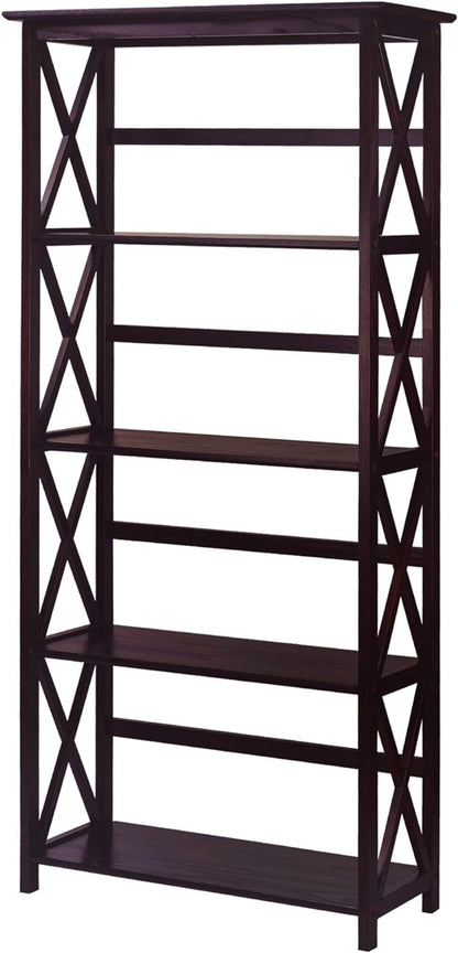 Casual Home Montego 5-Shelf Bookcase, Espresso (New)