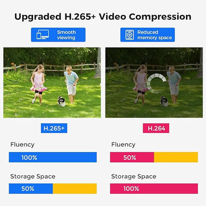 Hiseeu 3K Wired Outdoor Security Camera System with Audio,5MP 8CH Surveillance DVR,8 X5MP IP66 Weatherproof Cameras & 1TB HDD,Dual Light,Human/Vehicle Detection,Smart Playback for Home Security