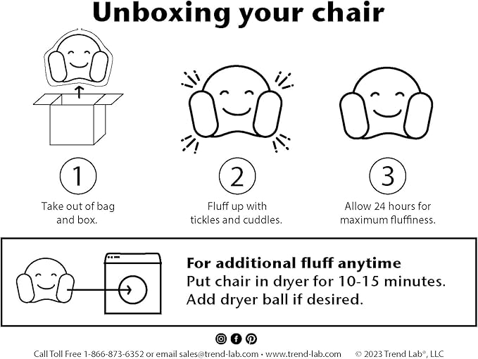 Trend Lab Fox Toddler Chair Plush Character Kids Chair Comfy Furniture Pillow Chair for Boys and Girls, 21 x 19 x 19 inches