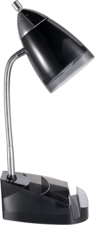 Charging Outlets Desk Task Lamp, Transparent Black (VS2148104B)